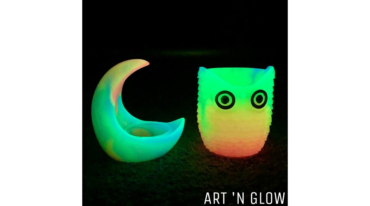 Art 'N Glow 1 Ounce Glow In The Dark Pigment Powder - Variety of Color  Options Available 
