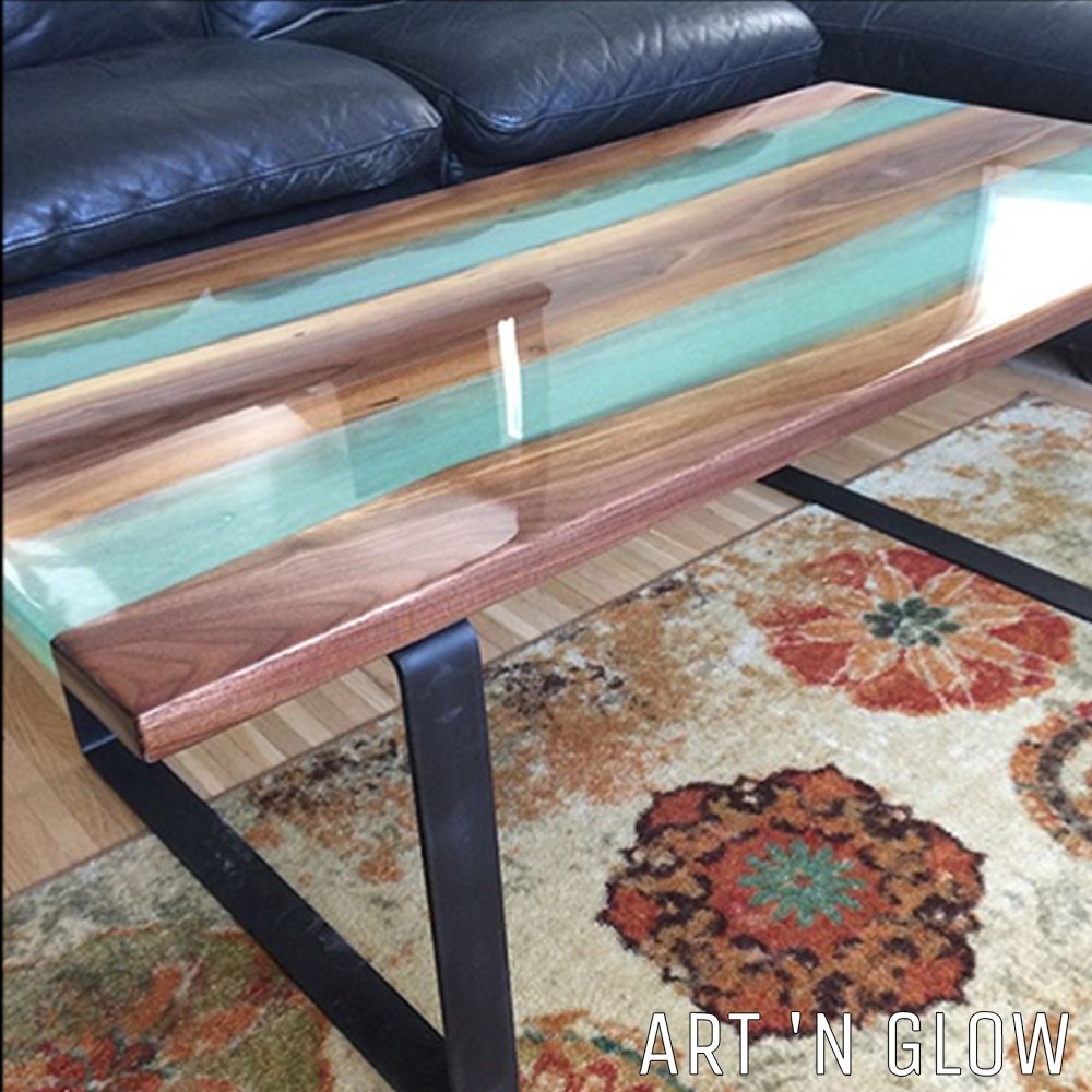 How to Coat a Table Top with Resin – Art ‘N Glow