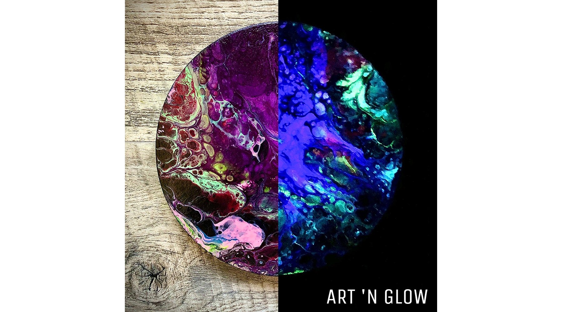 How to Create A Glow In The Dark Acrylic Pour Painting – Art 'N Glow