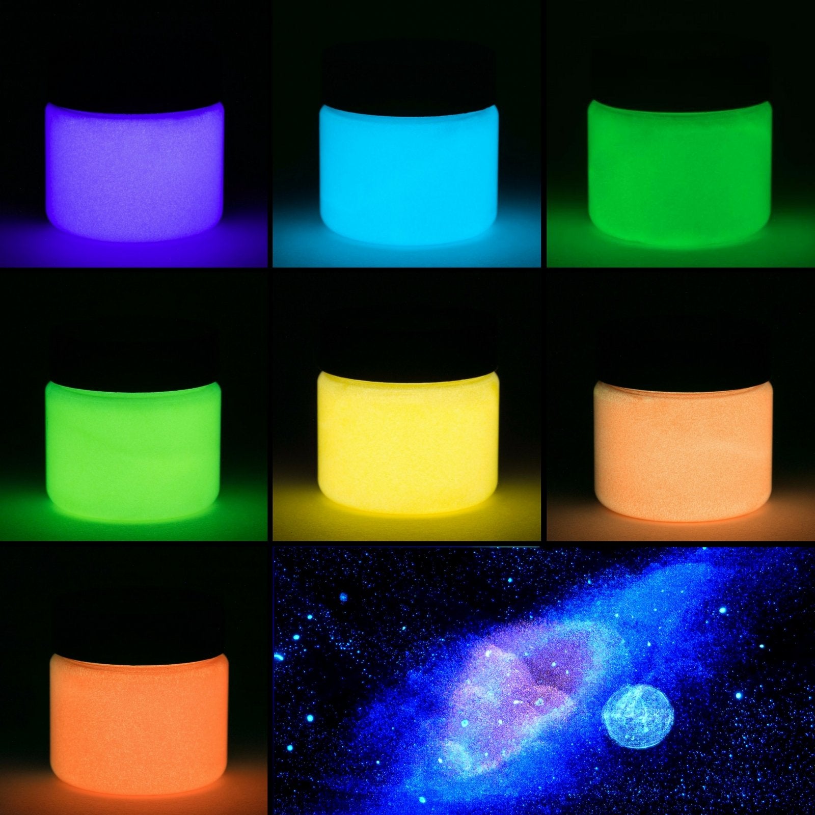 Next Generation SUPER Glow in the Dark (And Blacklight) Paint - 6 Pack