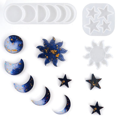 sun moon and stars silicone mold set