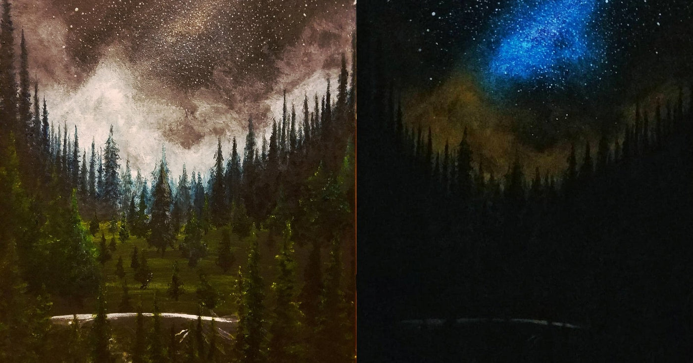 Neutral Dark Blue Glow Paint