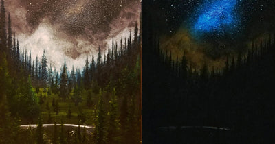 Neutral Dark Blue Glow Paint