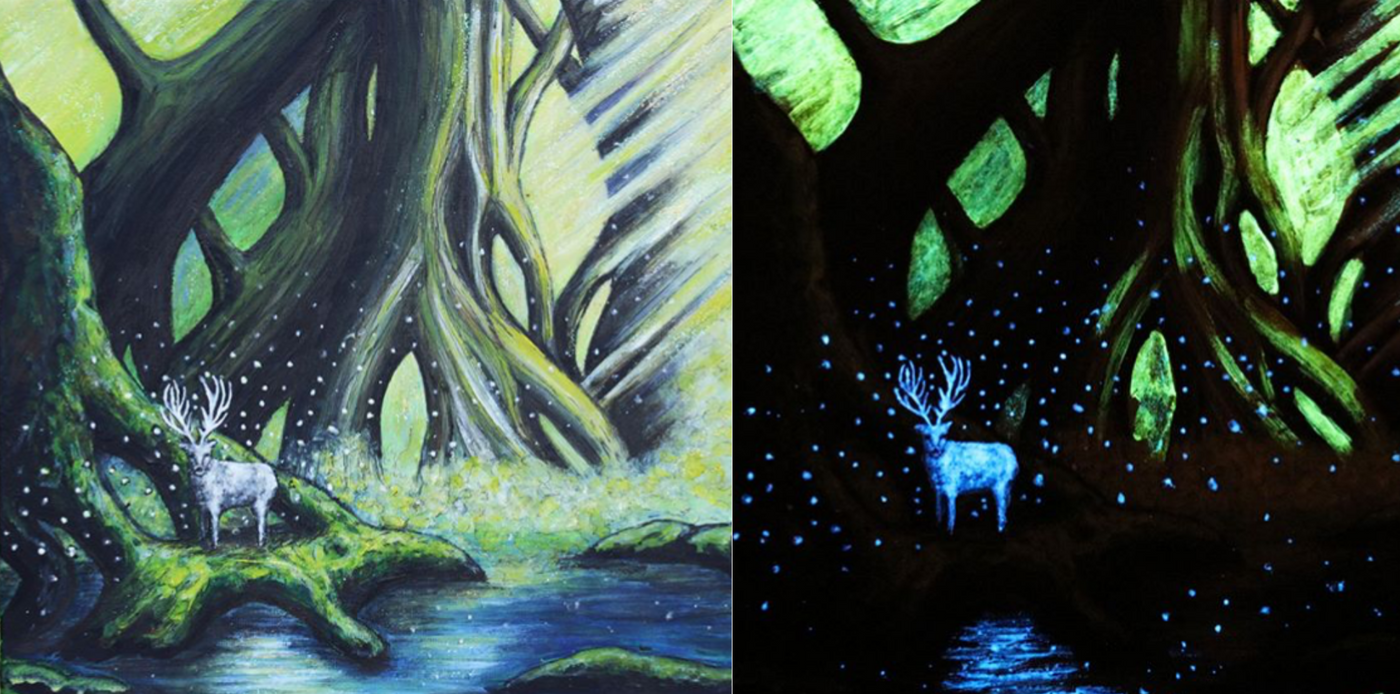 Neutral Green Glow Paint