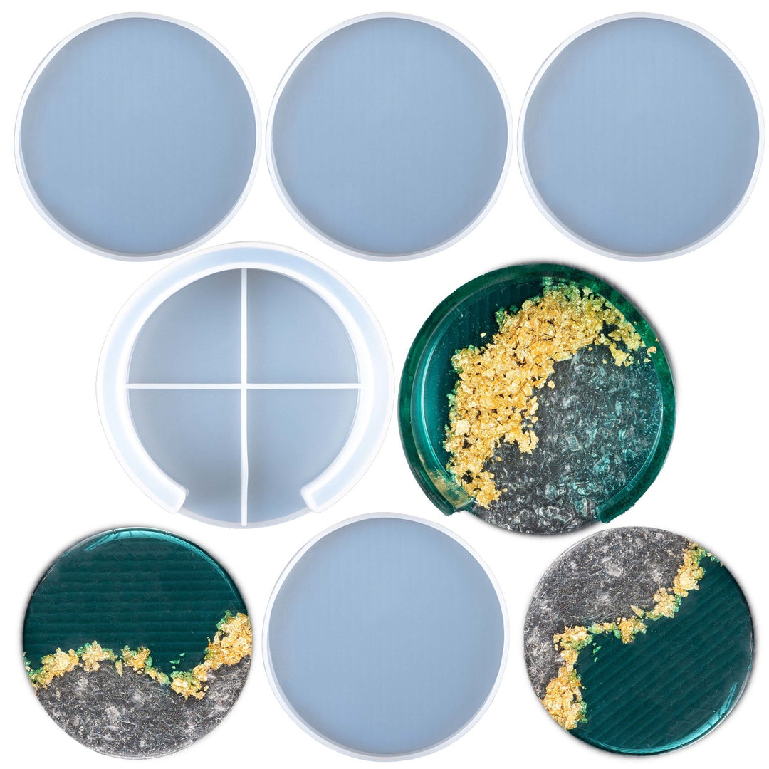 Silicone Molds Circle Coasters and Holder Set – Art 'N Glow