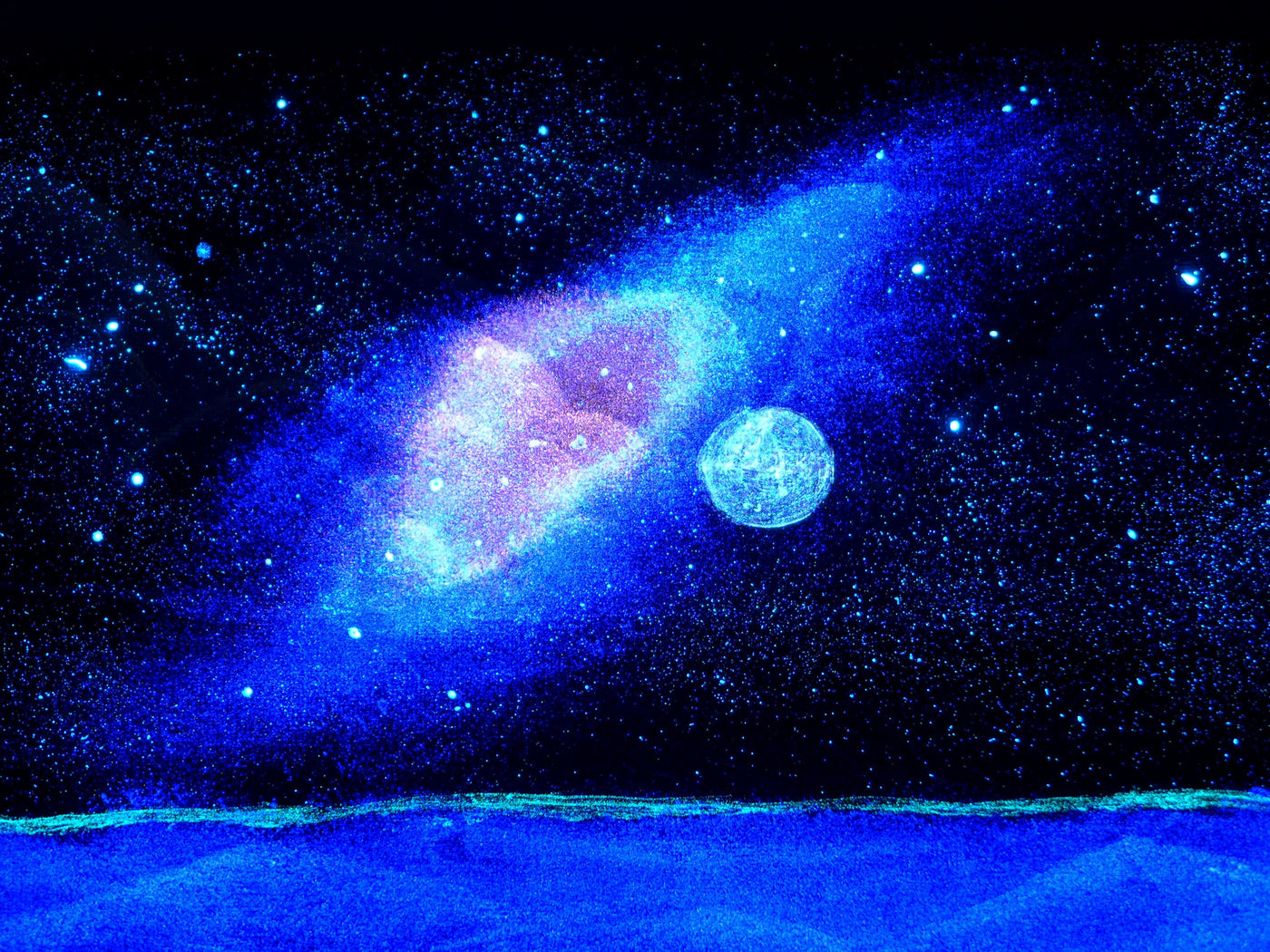 Neutral Dark Blue Glow Paint