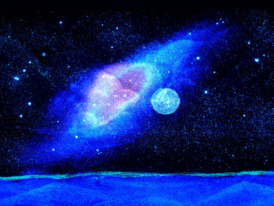 Neutral Dark Blue Glow Paint