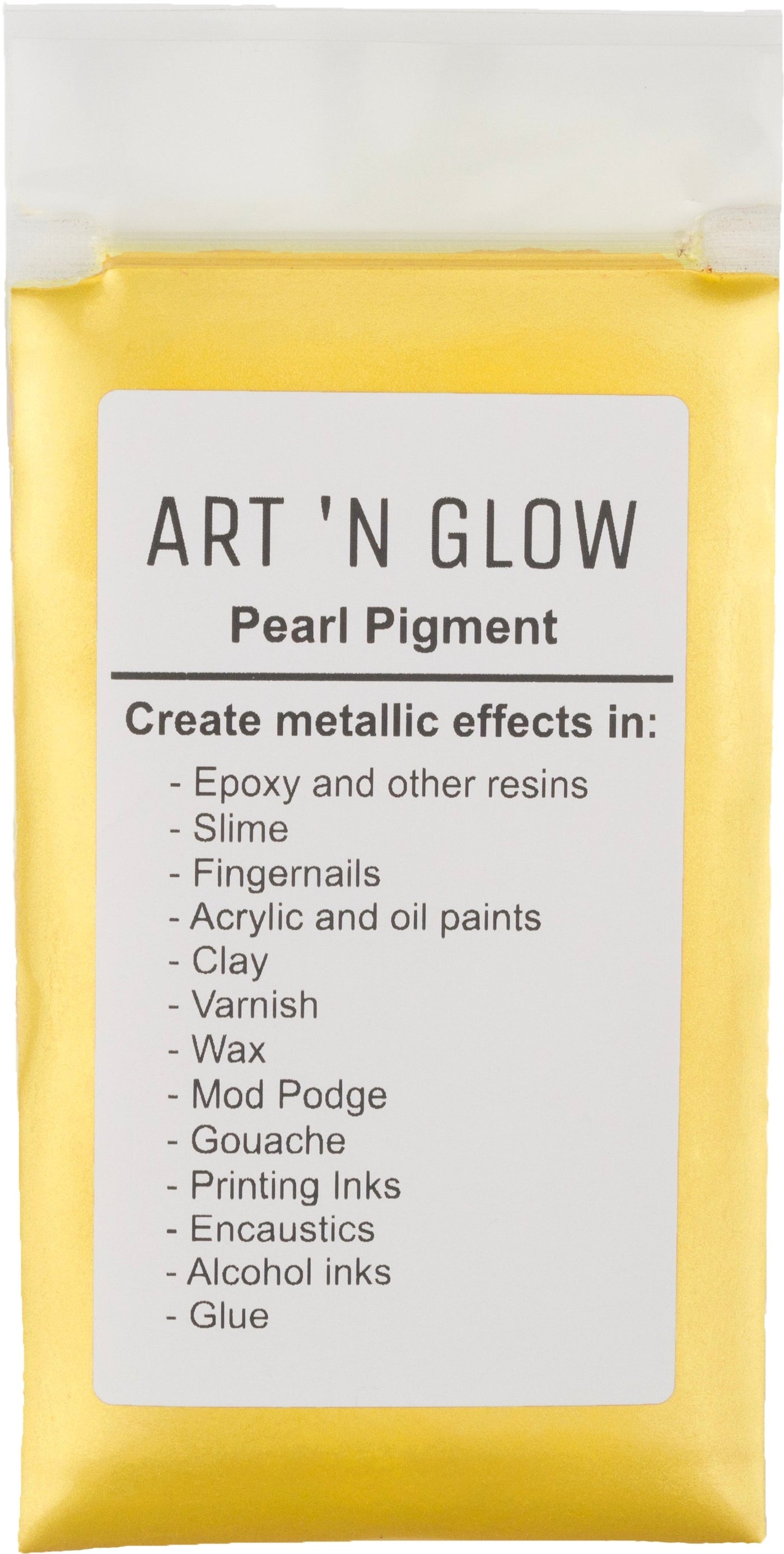 Art 'N Glow Canary Yellow Mica Pearl Pigment