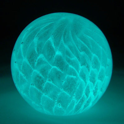 Glow in the dark aqua glass