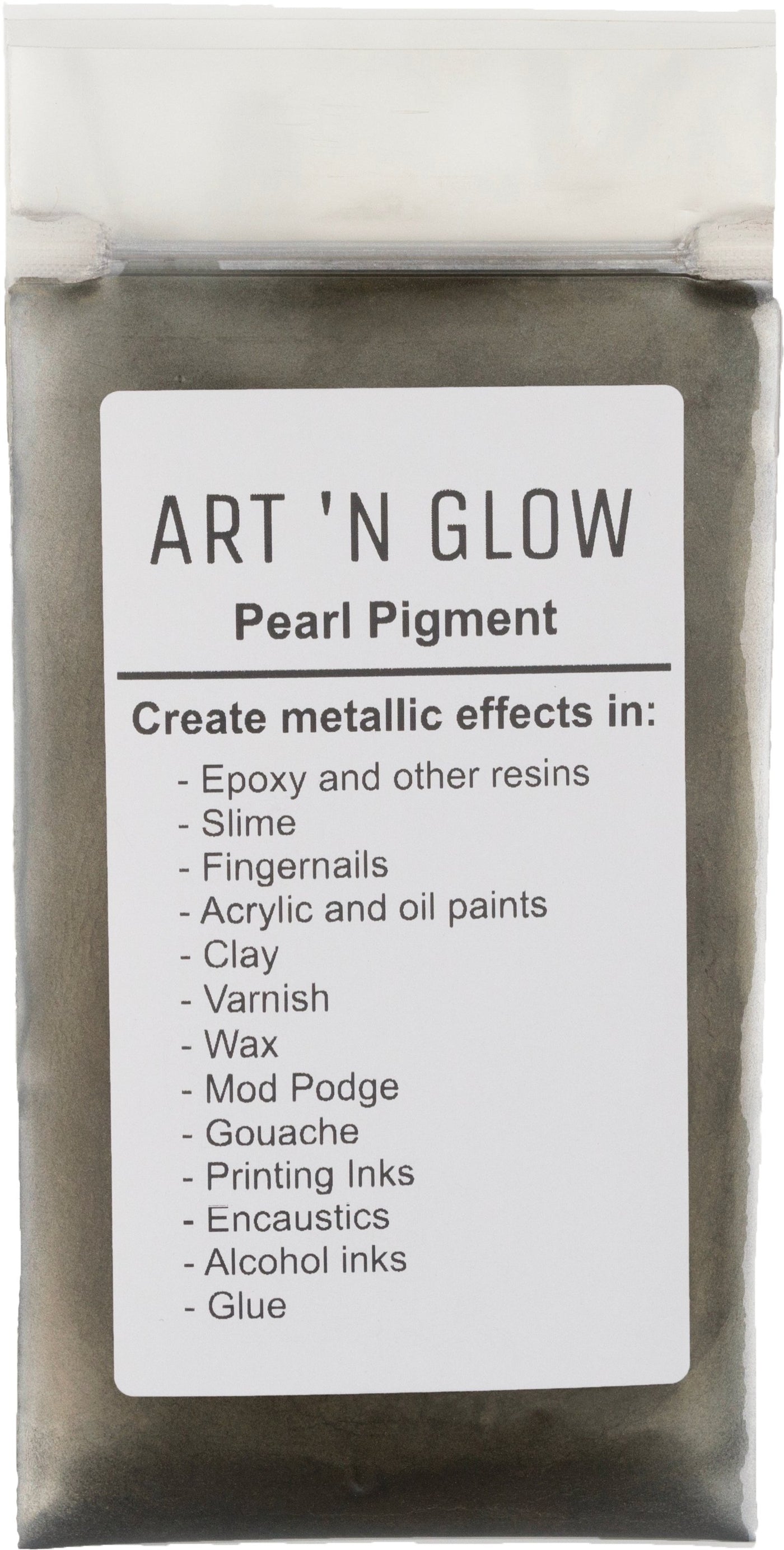 Art 'N Glow Gunmetal Gray Mica Pearl Pigment