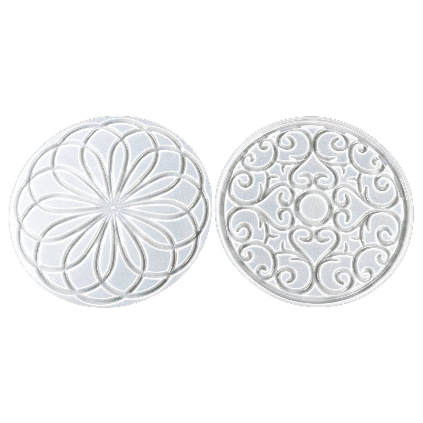 2 piece mandala coaster silicone mold set