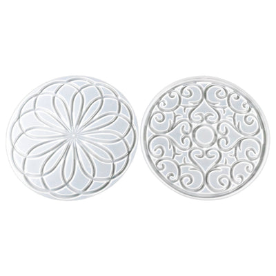 2 piece mandala coaster silicone mold set