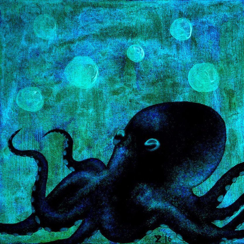 Fluorescent Blue Glow Paint