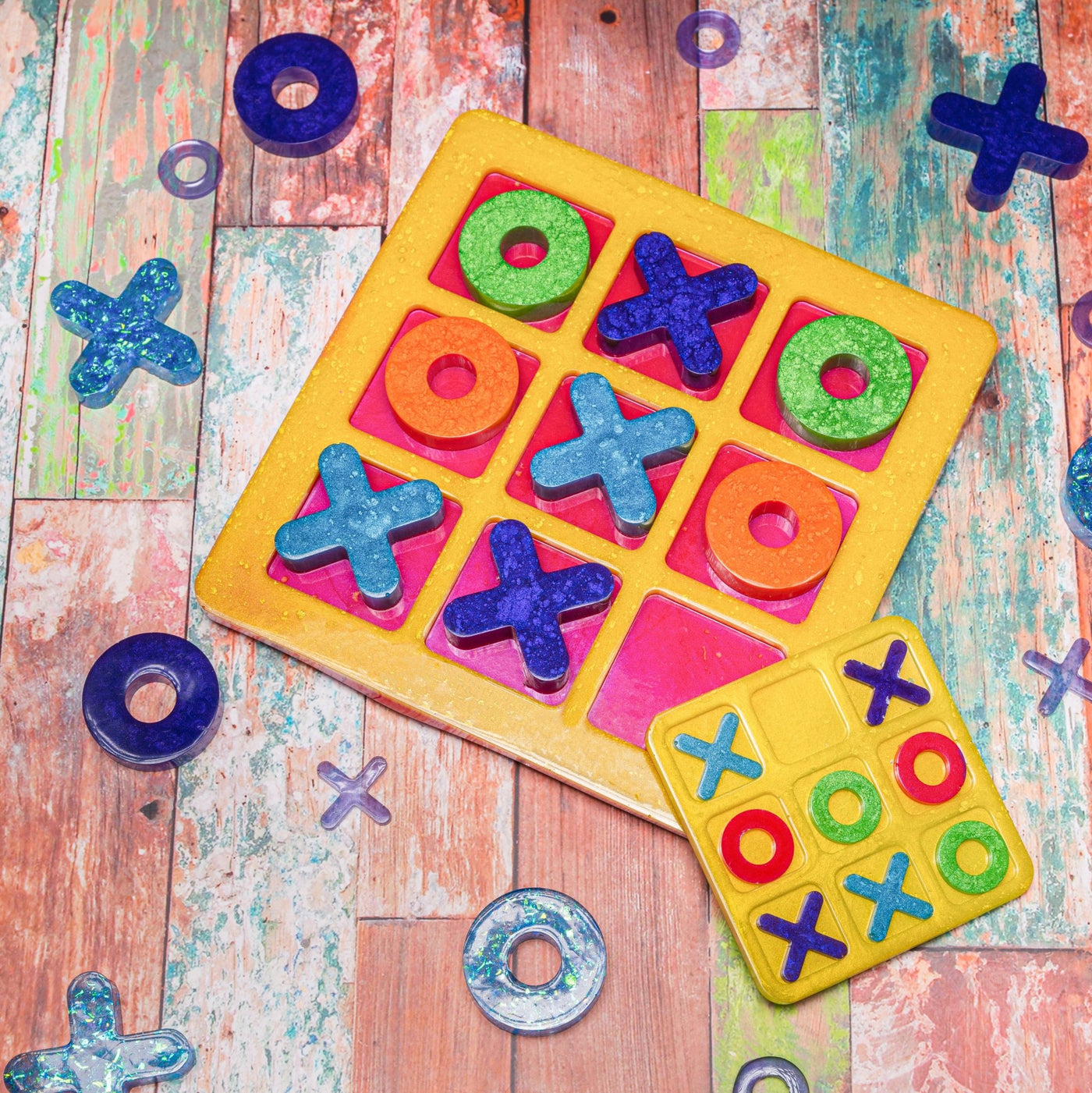 Large and Small Tic-Tac-Toe Silicone Mold Set
