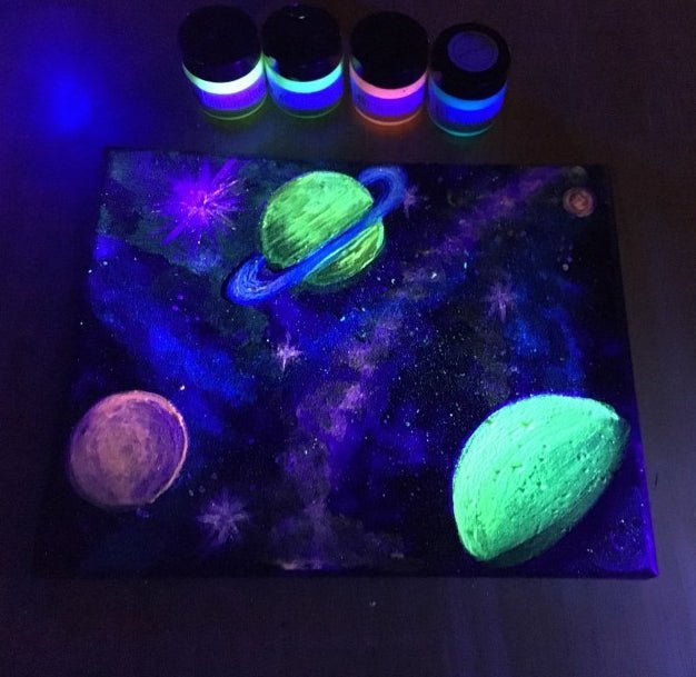 Fluorescent Green Glow Paint